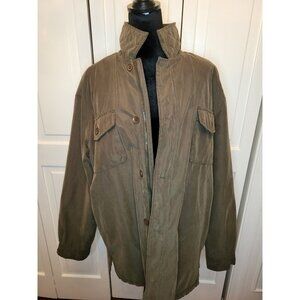 Men's Olive Green Barn Jacket  Microfiber PGA Tour Originals L Quilted Lining